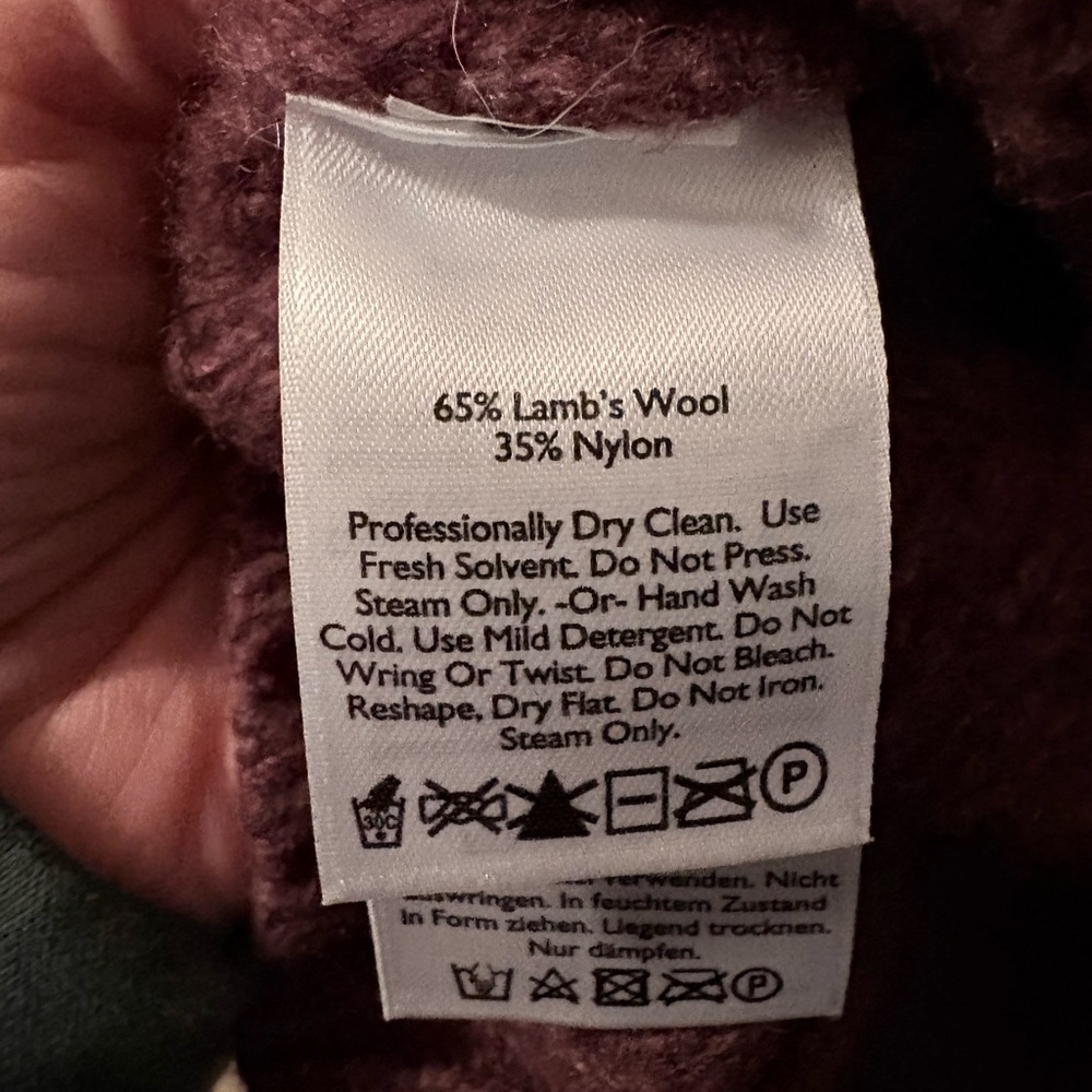 Eddie Bauer Plum Cable Knit Turtleneck Sweater - Picture 4 of 4
